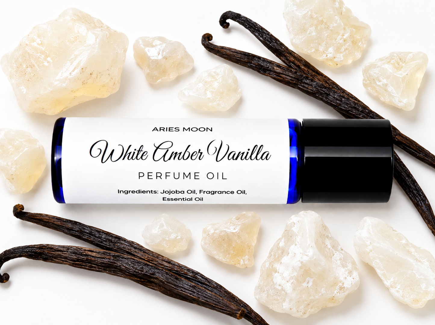 White Amber Vanilla Roller Ball | Warm Vanilla & Amber Musk