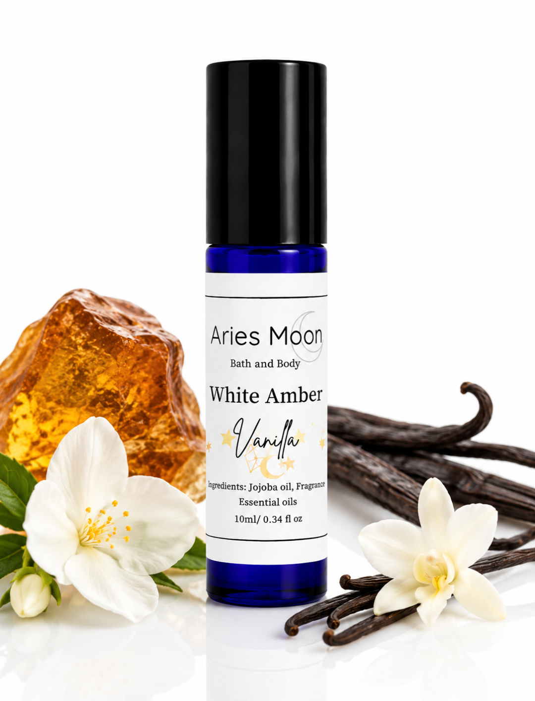 White Amber Vanilla Roller Ball | Warm Vanilla & Amber Musk