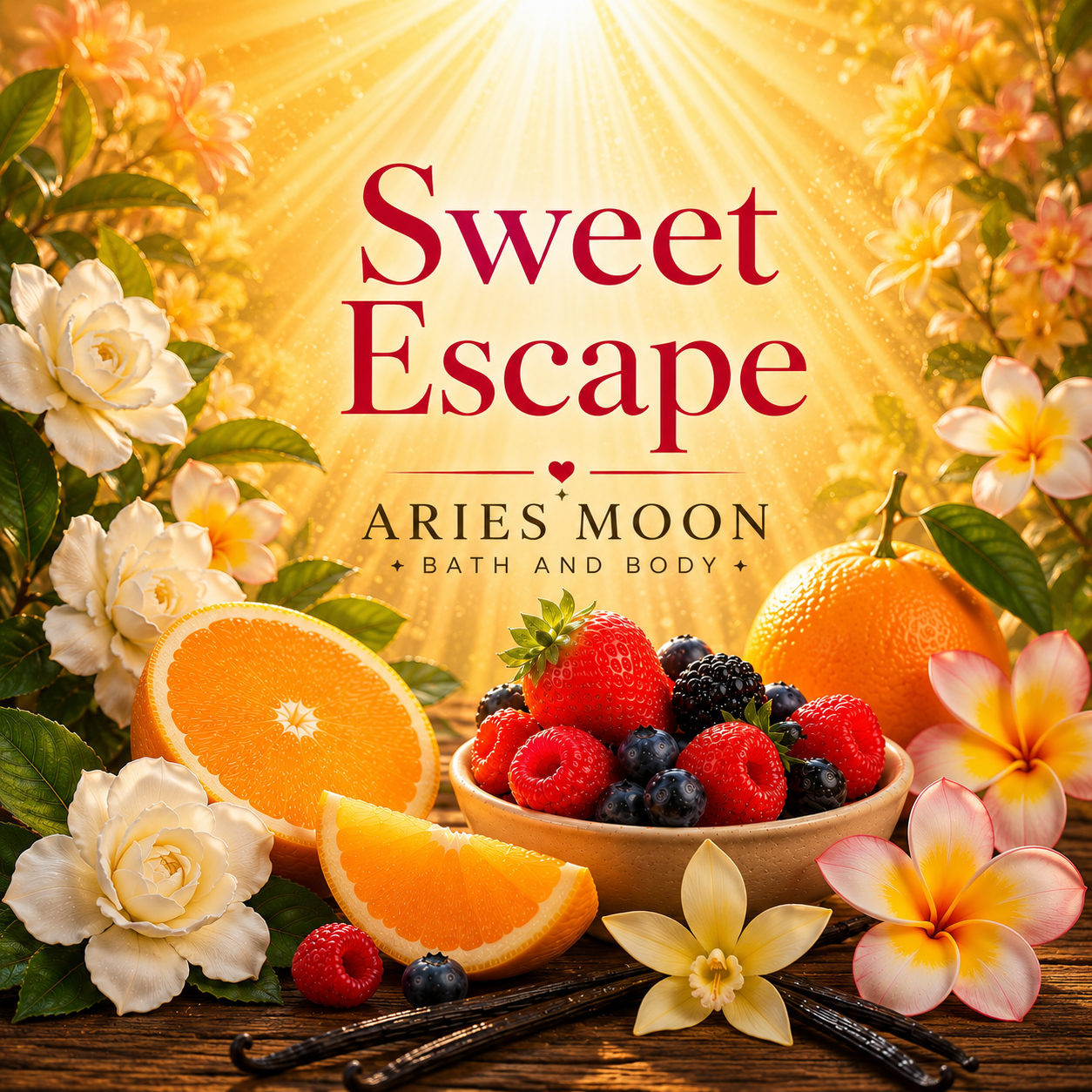 weet Escape roller ball perfume collection — fruity and playful scents with blackberry, pear, raspberry and cactus by Aries Moon Bath and Body