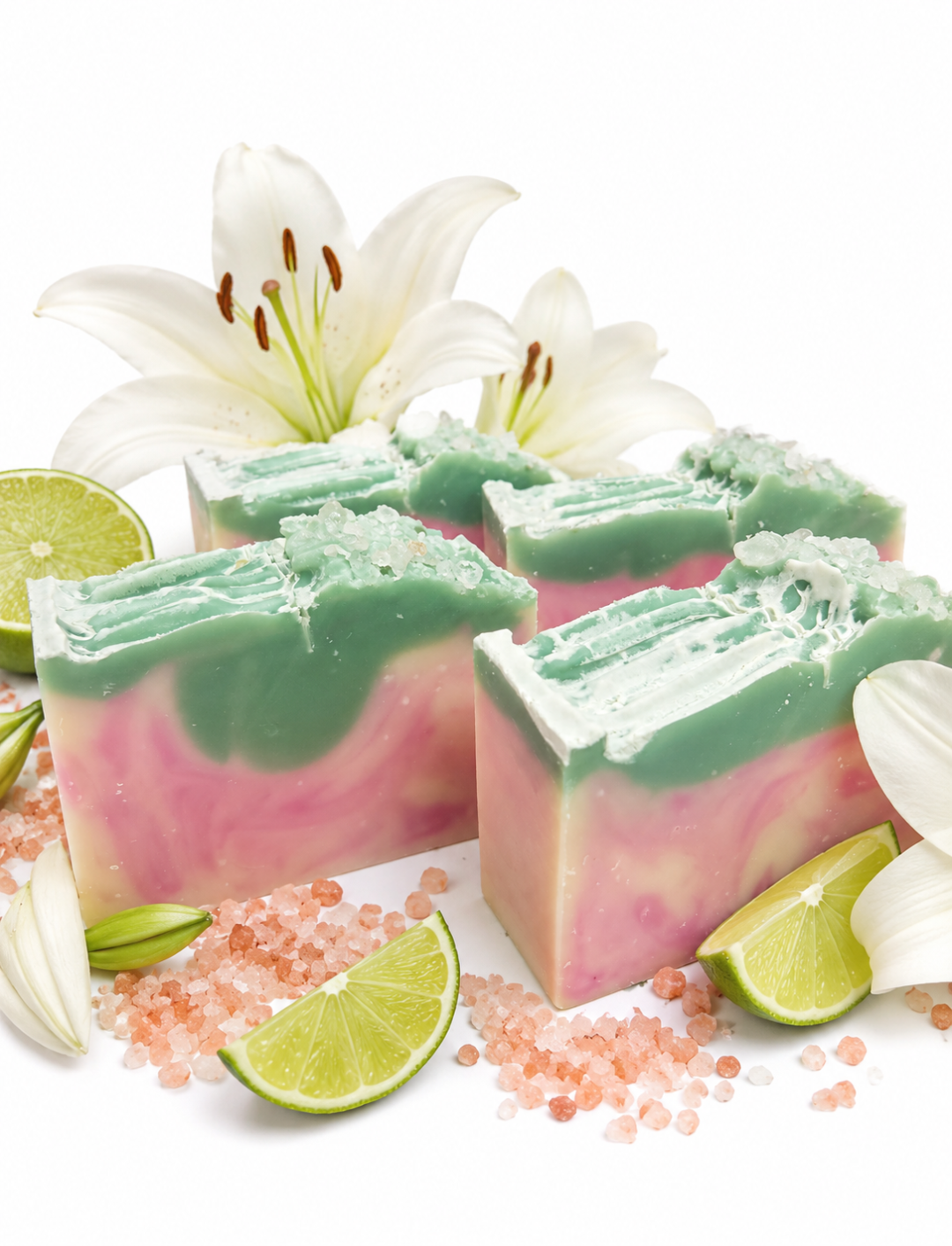 Sea Salt & Lily Soap Bar | Pink Salt & Lilies with Lime