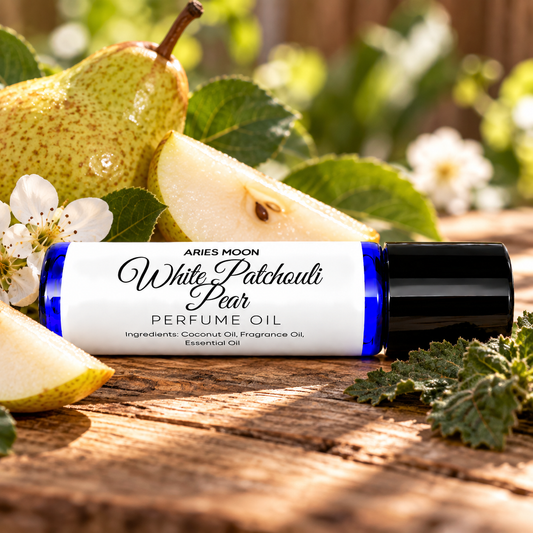 White Patchouli Pear Roller Ball | White Citrus & Juicy Pear