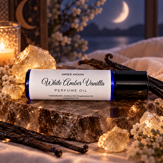 White Amber Vanilla Roller Ball | Warm Vanilla & Amber Musk