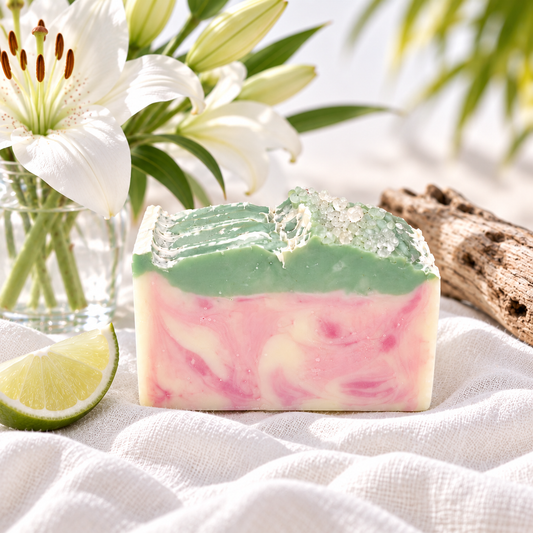 Sea Salt & Lily Soap Bar | Pink Salt & Lilies with Lime