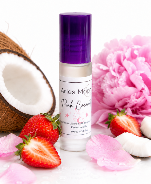 Pink Coconut Roller Ball | Coconut Cream & Strawberry Peony