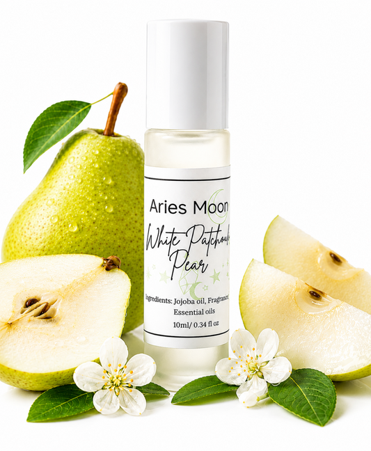 White Patchouli Pear Roller Ball | White Citrus & Juicy Pear