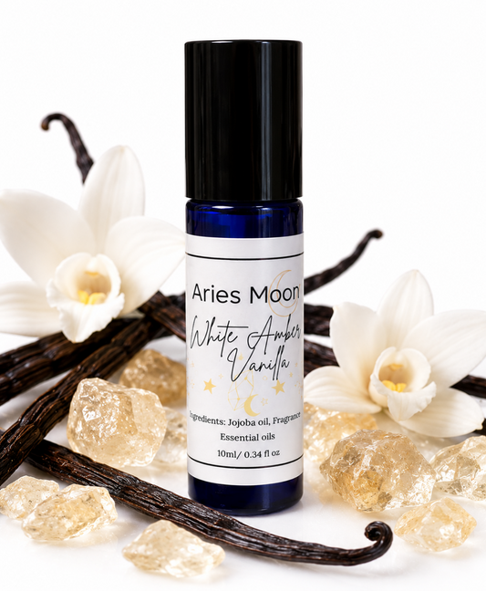 White Amber Vanilla Roller Ball | Warm Vanilla & Amber Musk