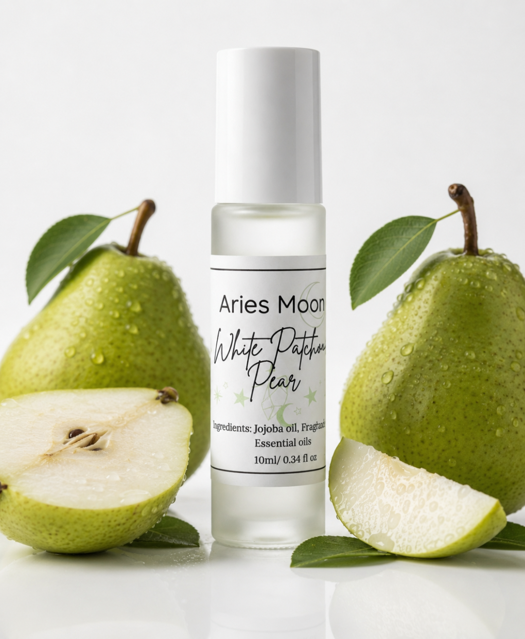 White Patchouli Pear Roller Ball | White Citrus & Juicy Pear